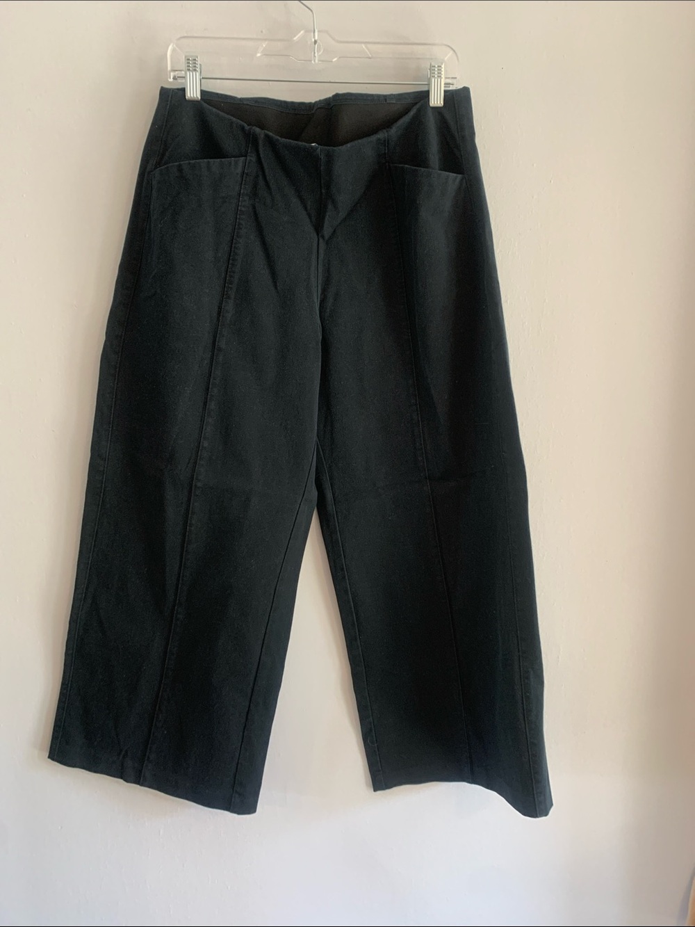 OLD NAVY Black Wide-Leg Cropped Pants